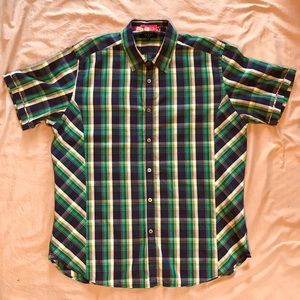 Never Worn - Ted Baker - Plaid Button up Short Sleeved shirt - Size Large